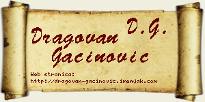 Dragovan Gaćinović vizit kartica